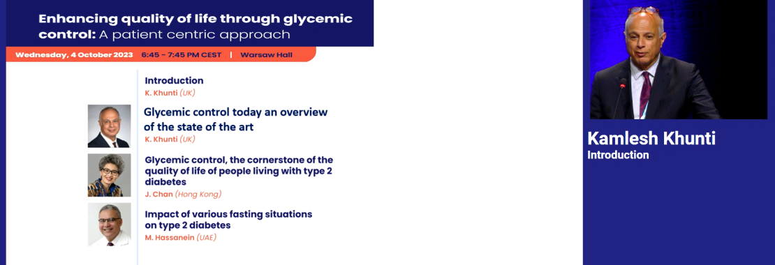 EASD 2023 Symposium: Enhancing quality of life through glycemic control - A patient centric approach